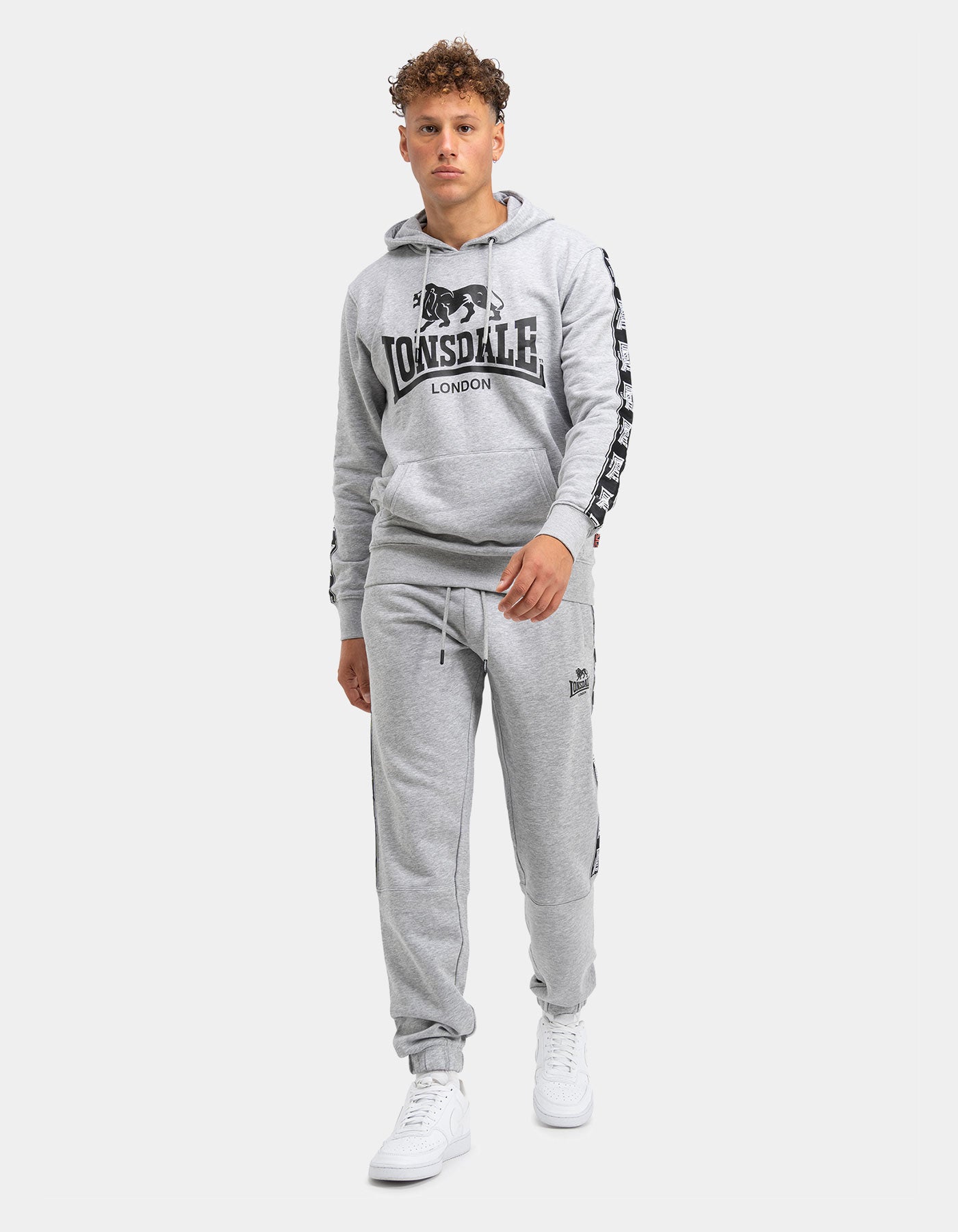 Pantalón Chándal LONSDALE GRUTNESS - Marl Grey/Black/White