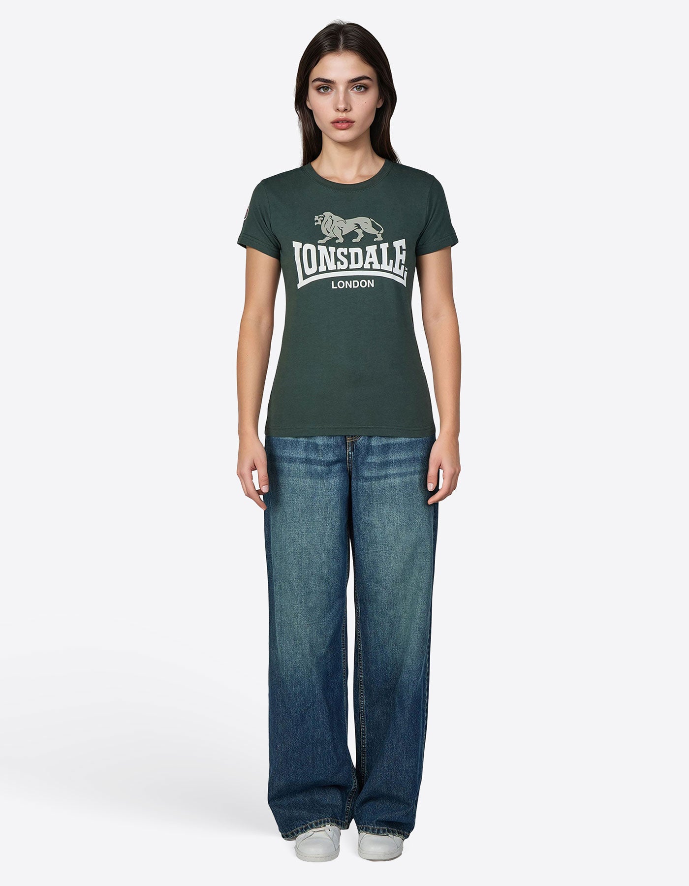Camiseta LONSDALE W' SARSDEN - Green/White