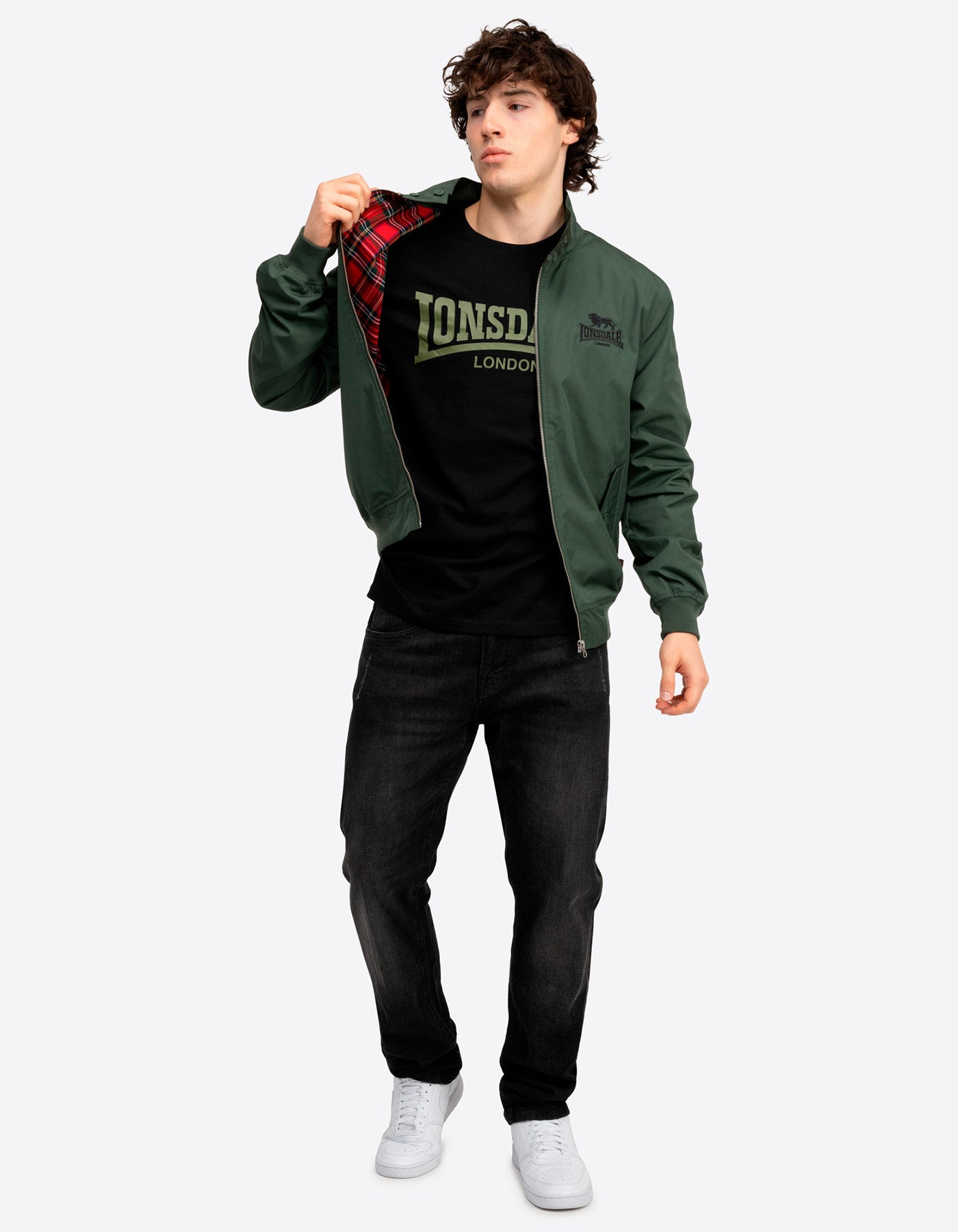 Cazadora LONSDALE HARRINGTON CLASSIC - Olive/Black