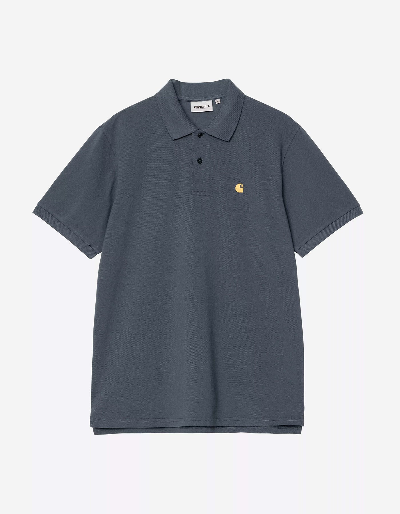 Polo CARHARTT WIP CHASE PIQUE - Cozy Blue / Gold