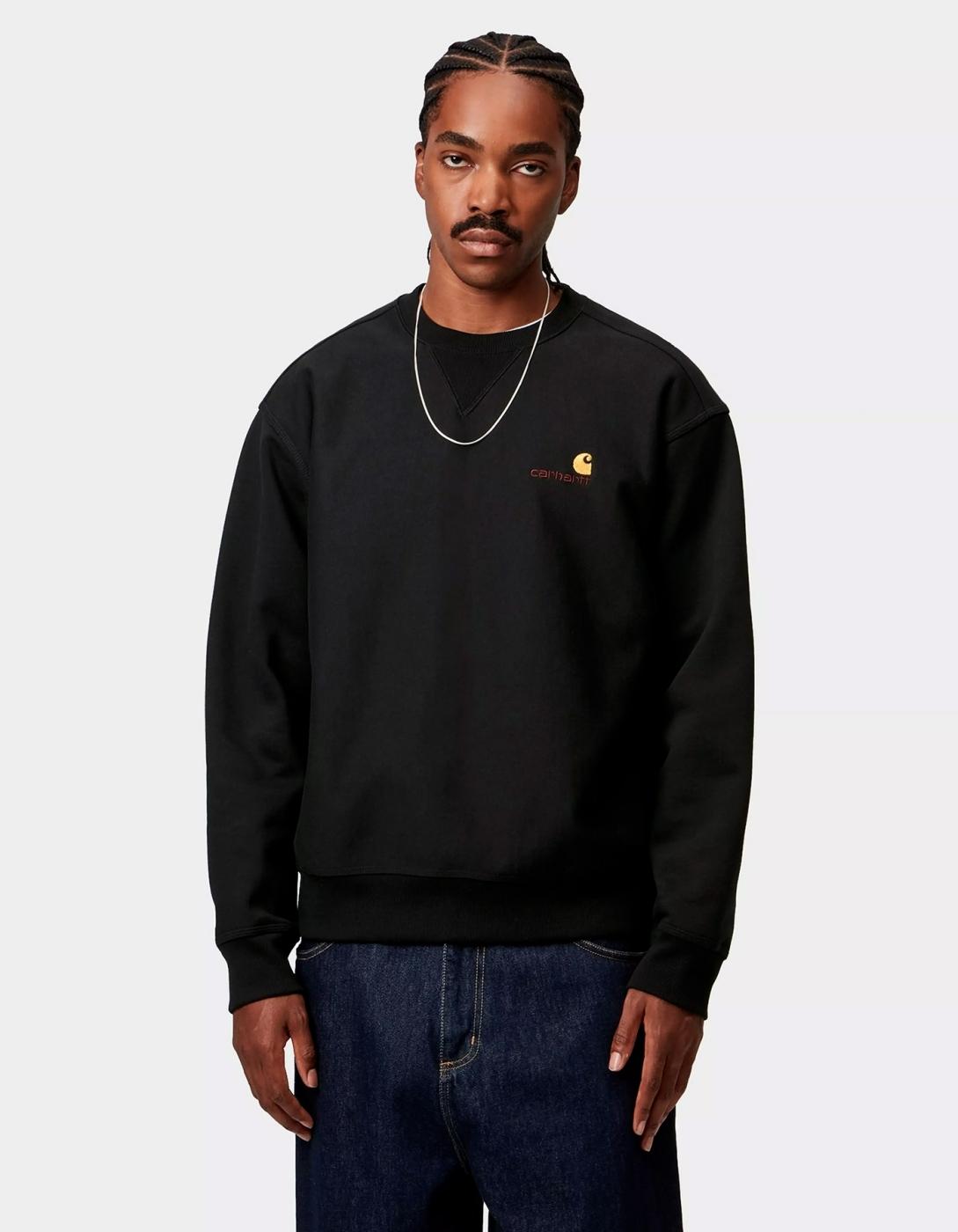 Sudadera CARHARTT WIP Crew AMERICAN SCRIPT - Black