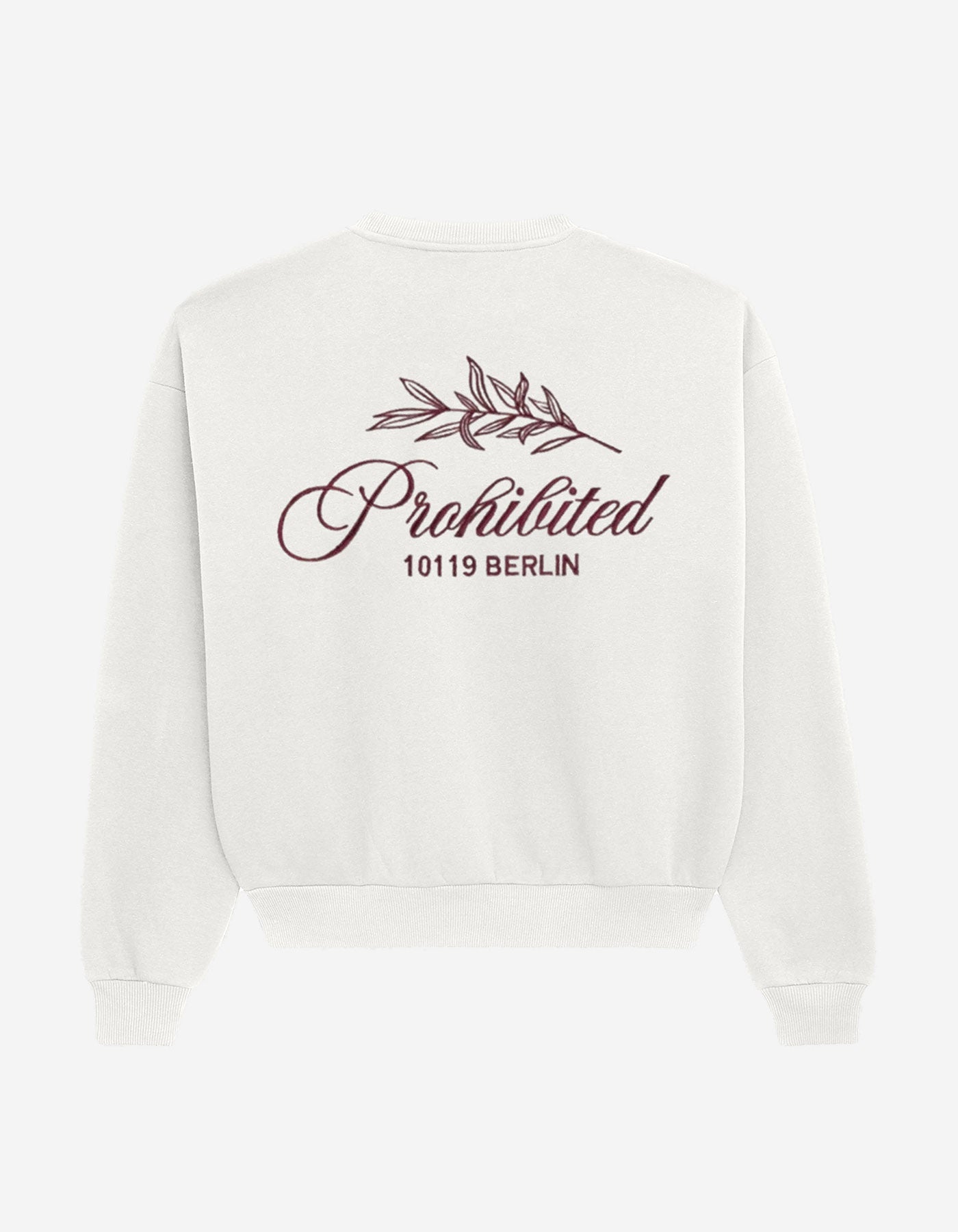 Sudadera Crew PROHIBITED LEAF - Off White