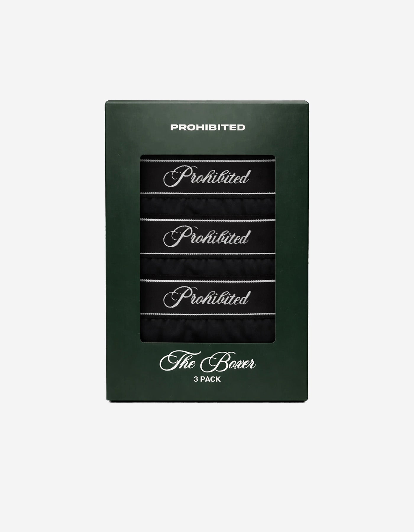 Bóxer PROHIBITED (Pack 3) - Black