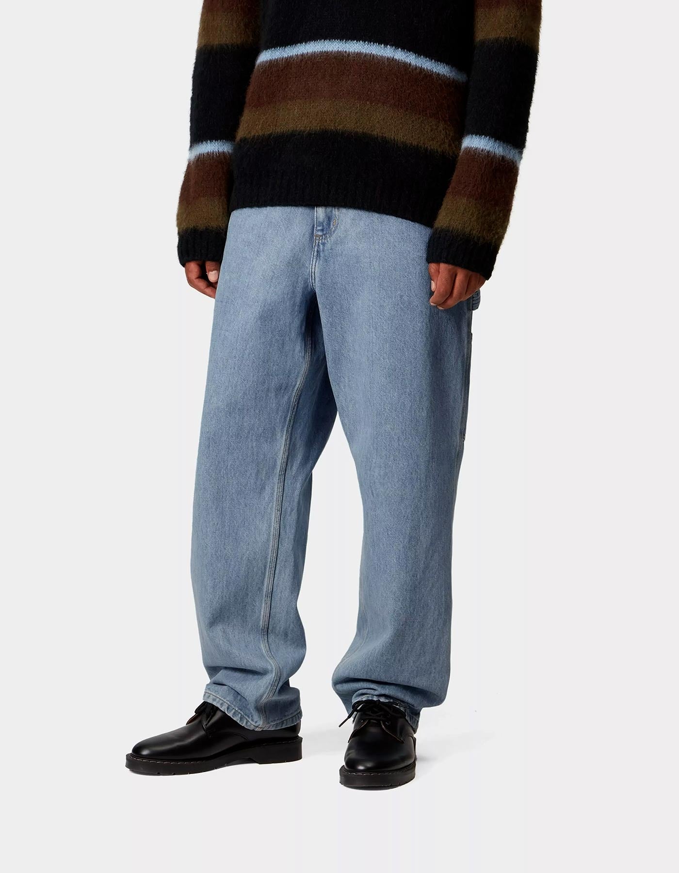 Pantalón CARHARTT WIP SINGLE KNEE - Blue Stone Bleached
