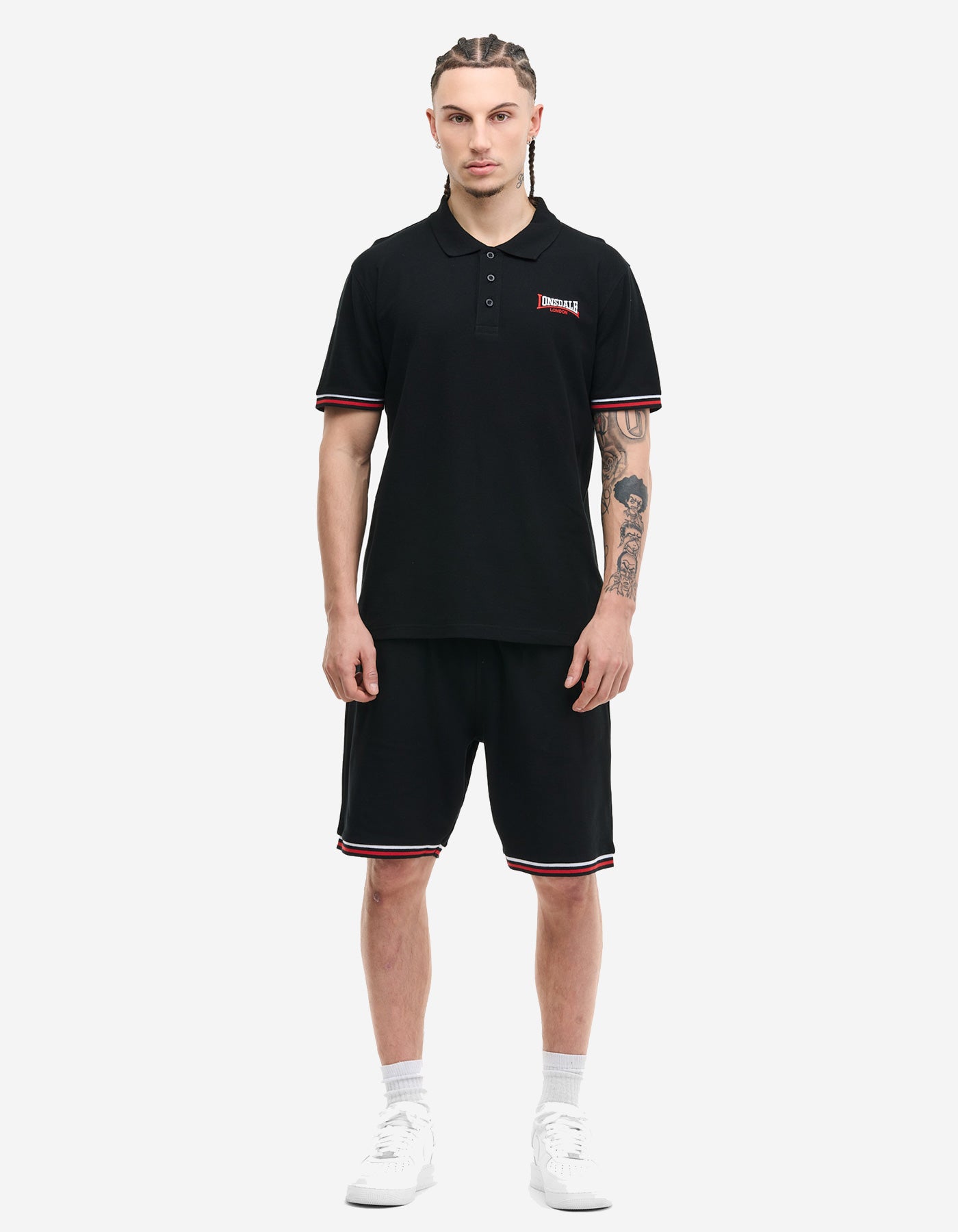 Bermuda LONSDALE CHILLINGHAM - Black/White/Red
