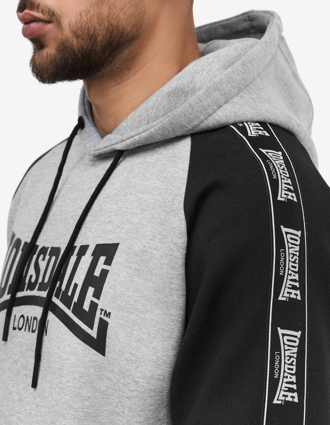 Sudadera Capucha LONSDALE HOLBURN - Marl Grey/Black