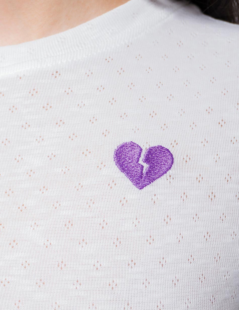 Camiseta KAOTIKO BROKEN HEART - White/Mallow