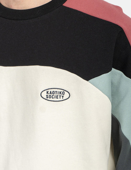 Sudadera Crew KAOTIKO DRU - Ivory/Black/Jade/Cloud