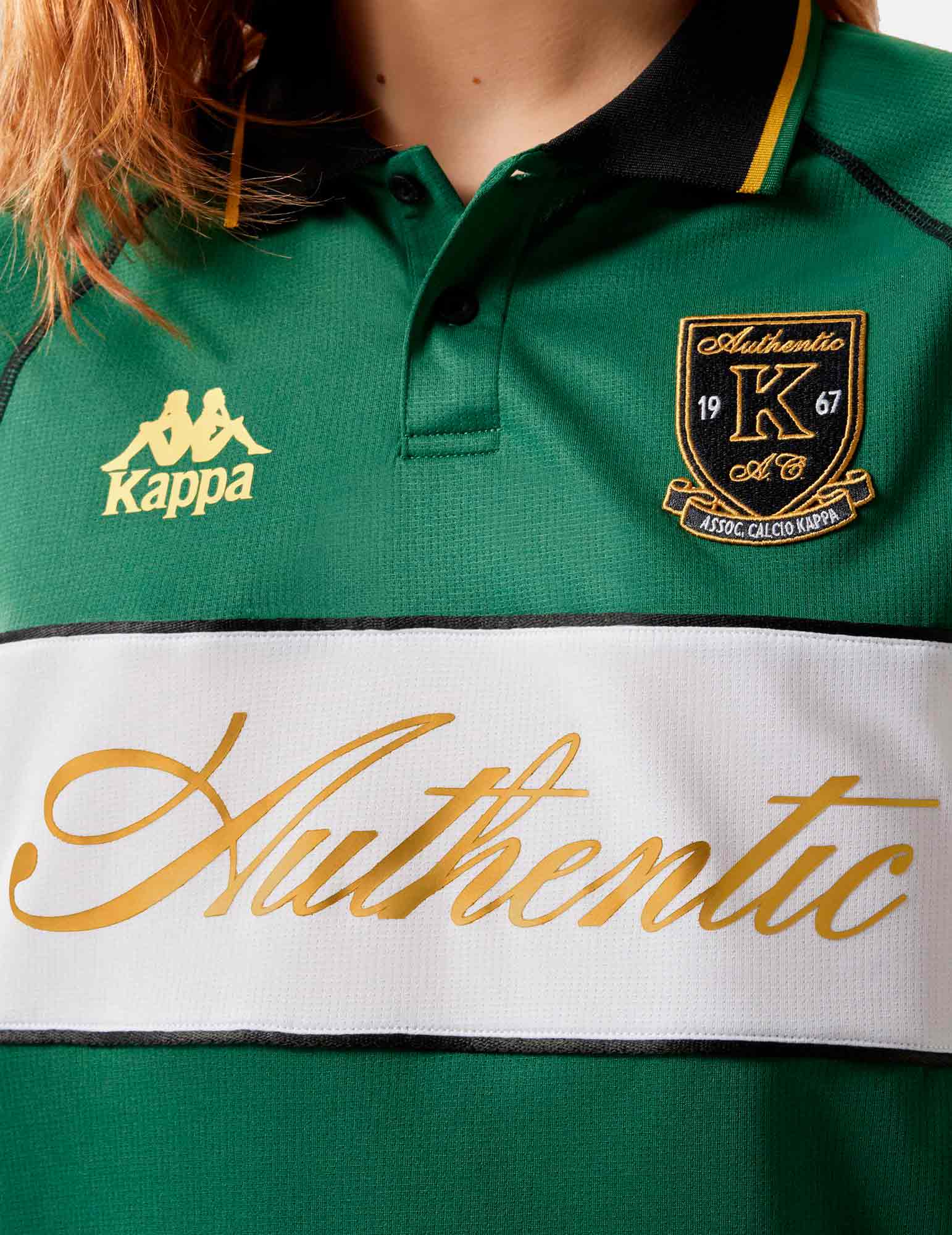 Polo KAPPA AUTHENTIC NORTON - Green Eden/White