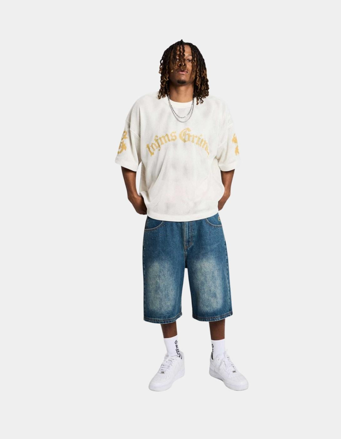 Bermuda GRIMEY CHIEF WATCHER BAGGY - Washed Sage Blue