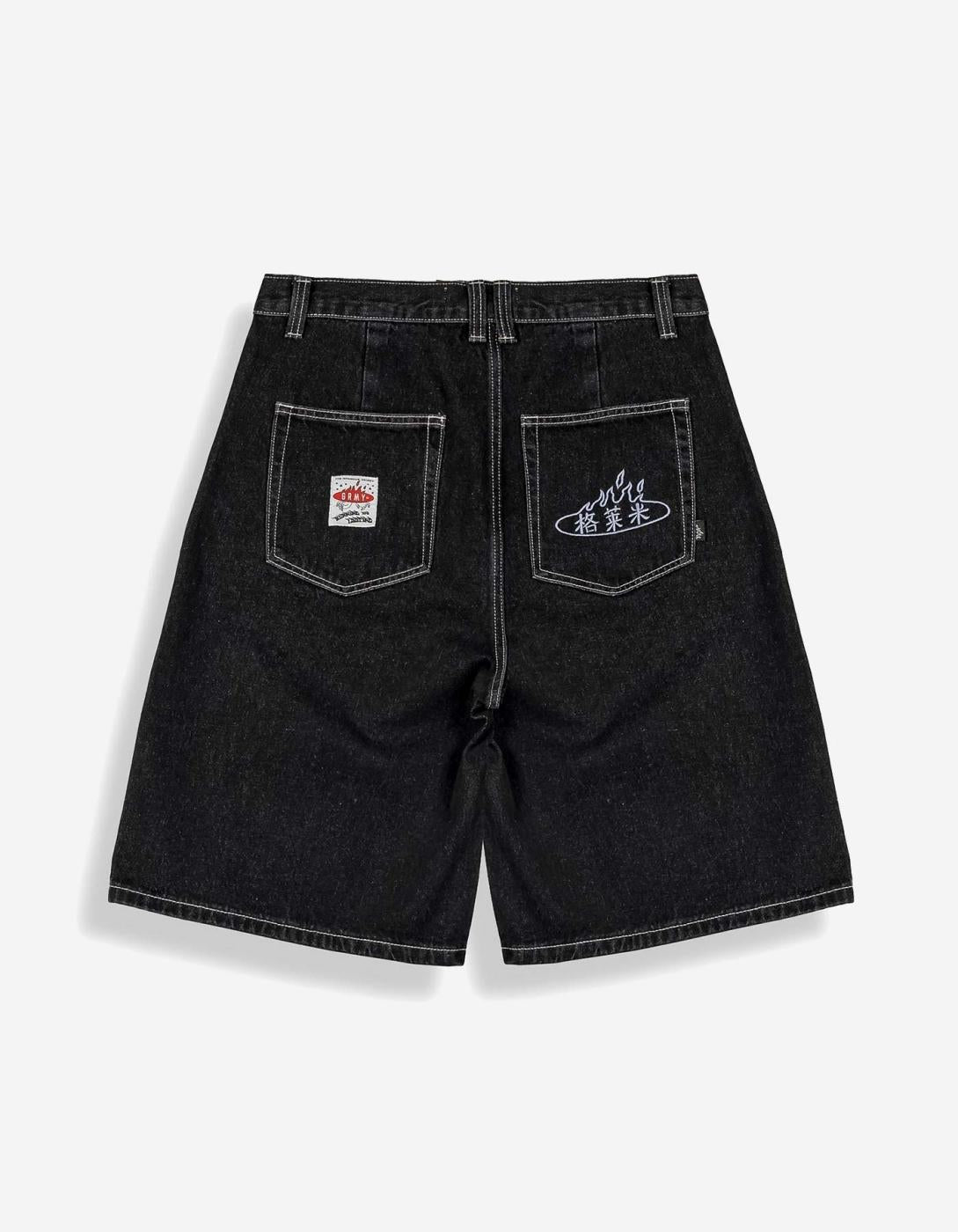 Bermuda GRIMEY CONCREAT JUNGLE - Washed Black