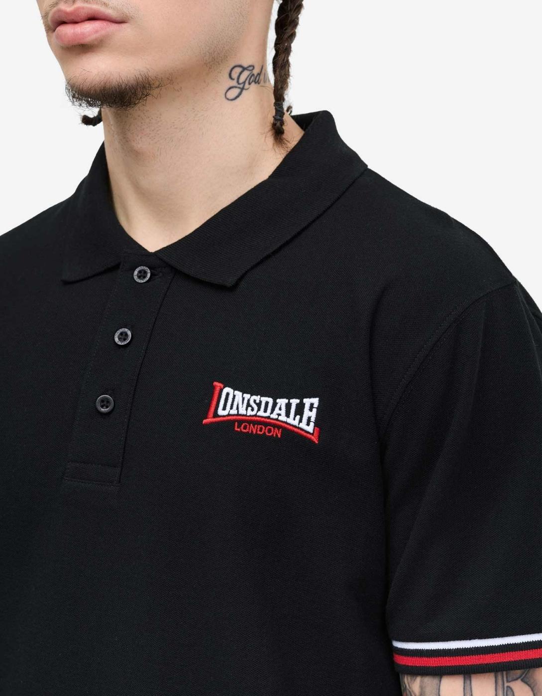 Bermuda LONSDALE CHILLINGHAM - Black/White/Red