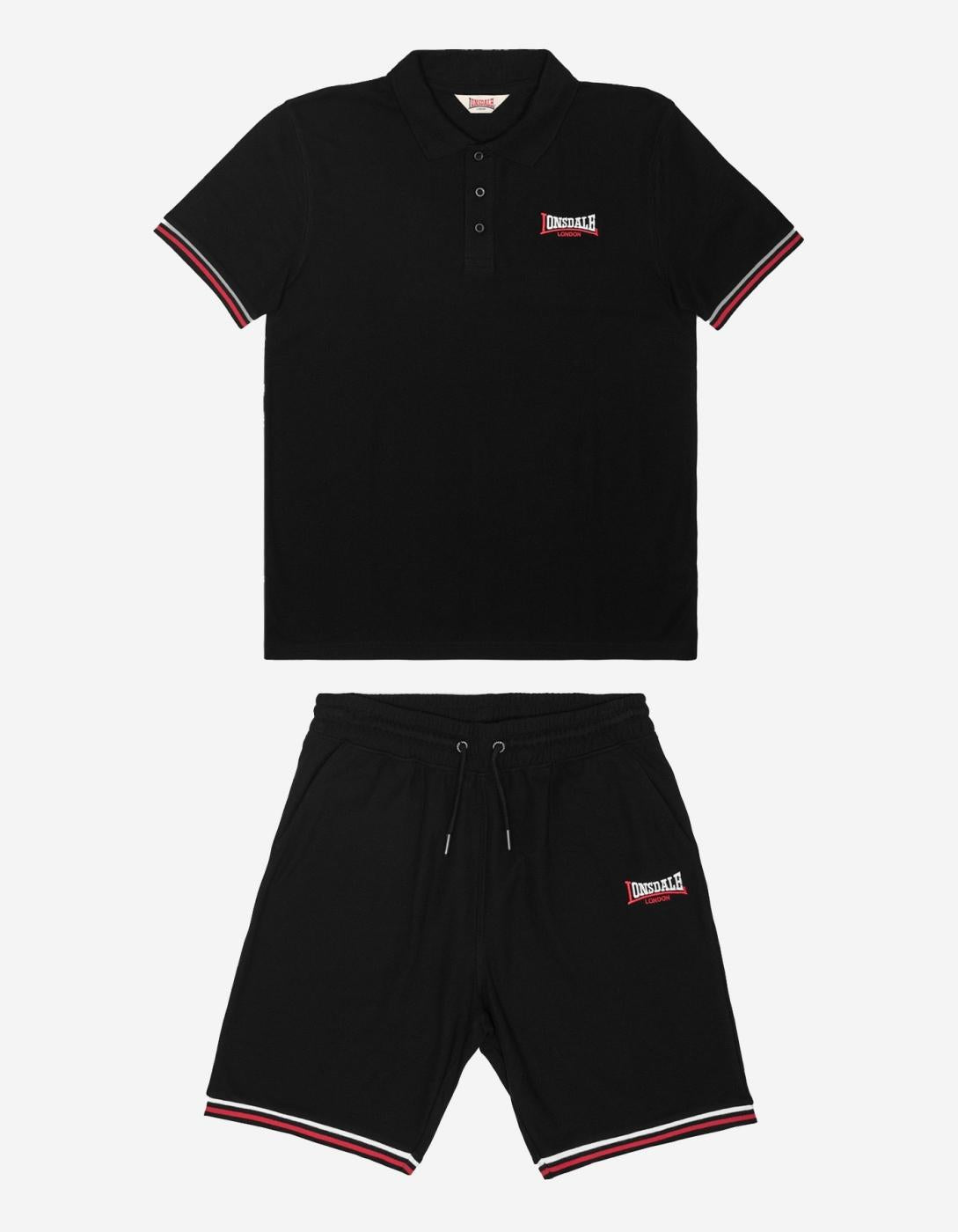 Bermuda LONSDALE CHILLINGHAM - Black/White/Red
