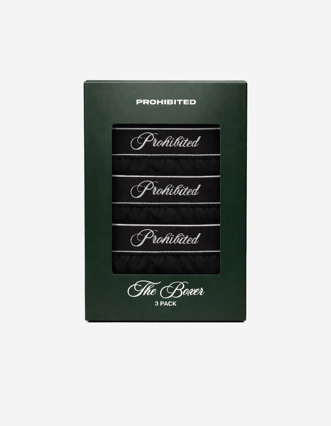 Bóxer PROHIBITED (Pack 3) - Black
