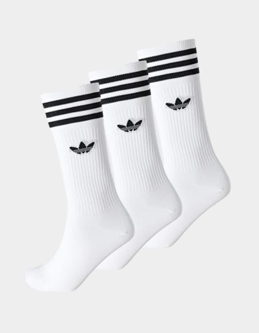 Calcetines Adidas 3 STRIPES CREW (Pack 3) - White/White/W