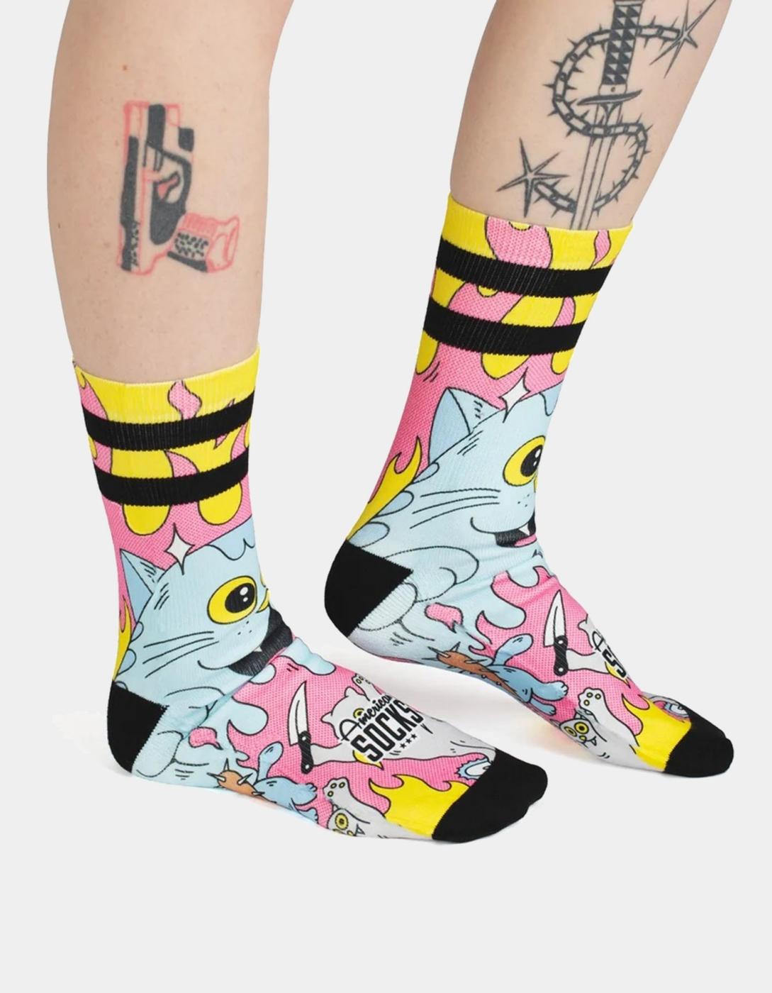 Calcetines AMERICAN SOCKS MID HIGH - Killer Kitties