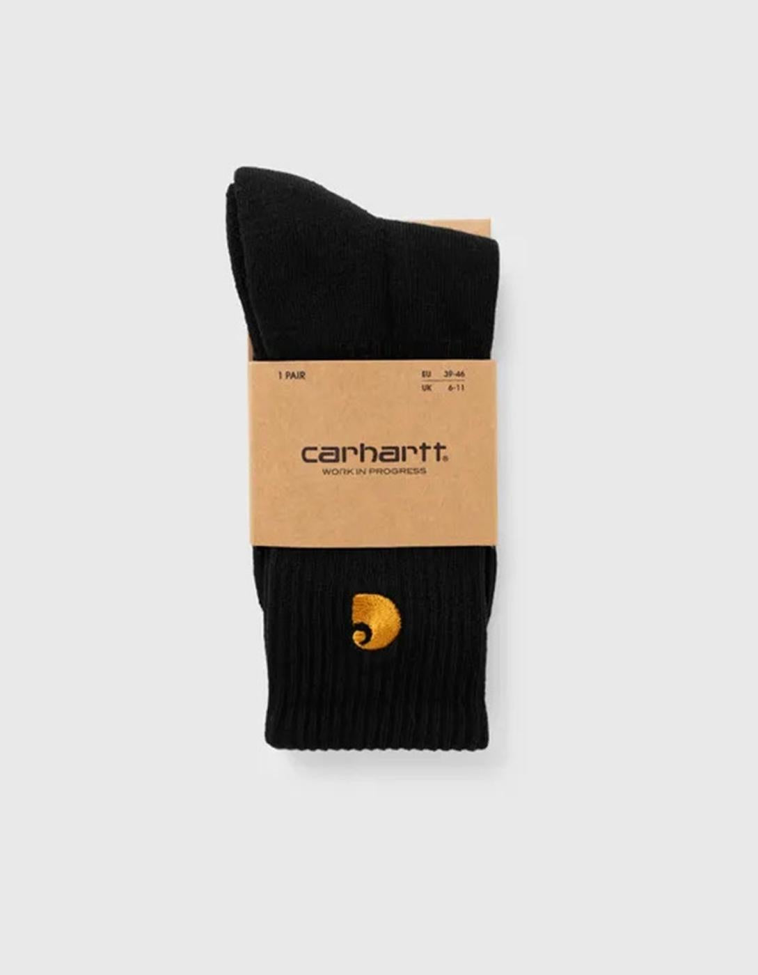 Calcetines CARHARTT WIP CHASE - Black / Gold