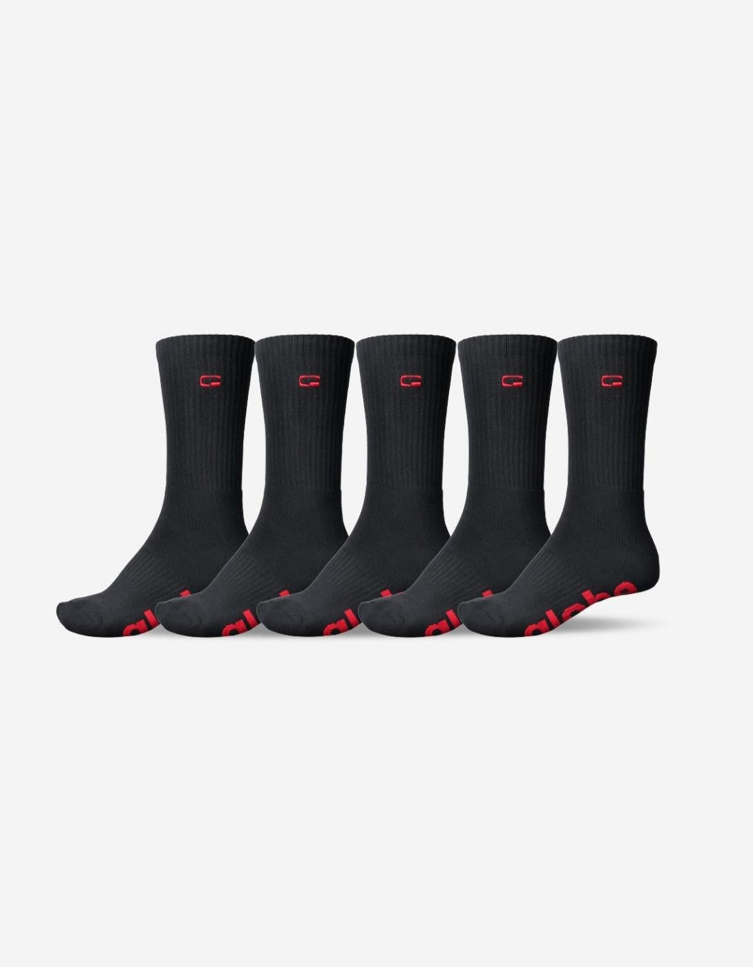 Calcetines GLOBE OG LOGO HI CREW (Pack de 5) - Black