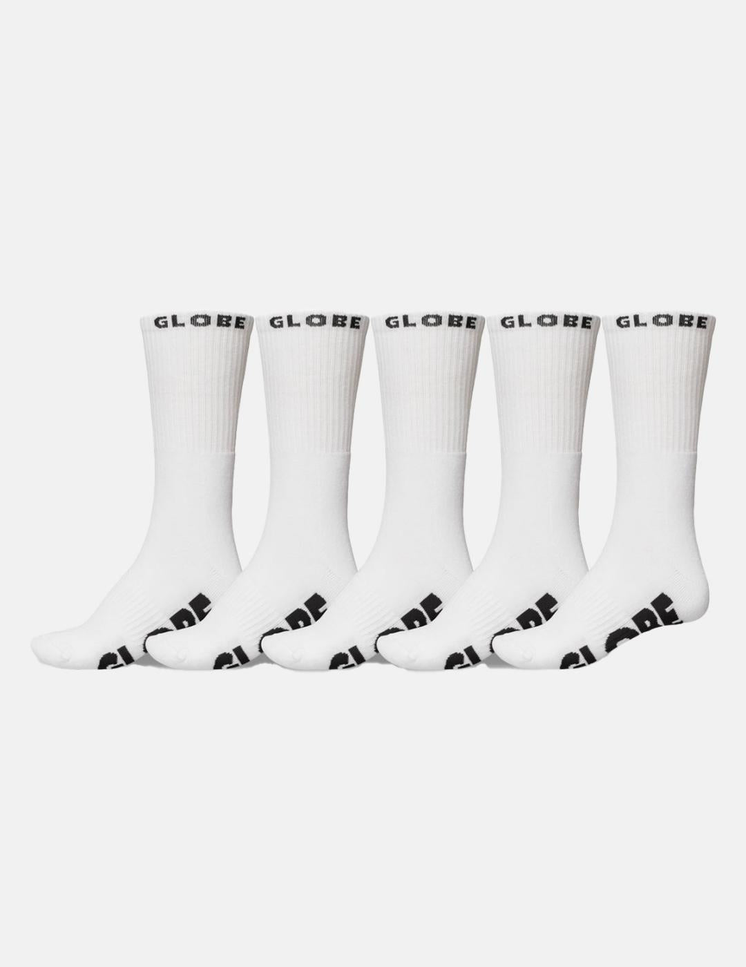 Calcetines GLOBE WHITEOUT (Pack de 5) - White