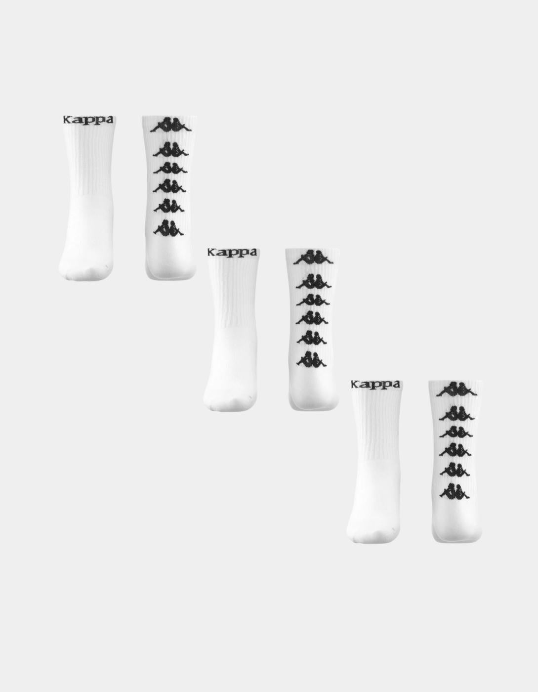 Calcetines KAPPA ATEL 3 PACK  - White Black