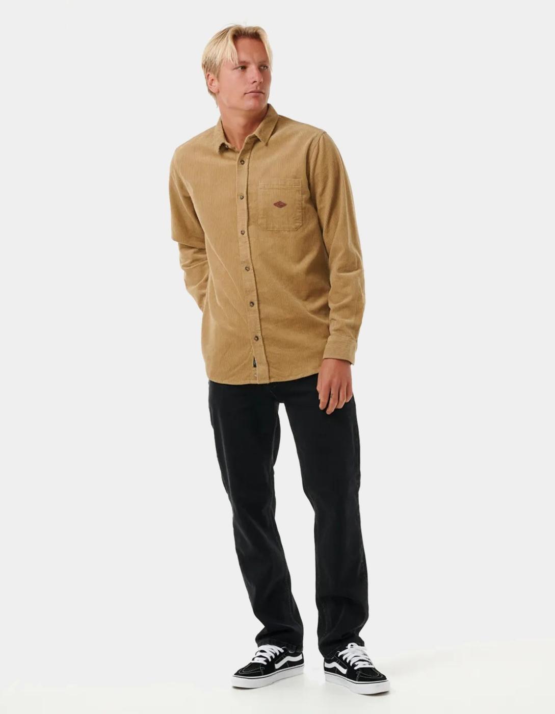 Camisa RIP CURL CLASSIC SURF CORD - Dark Khaki
