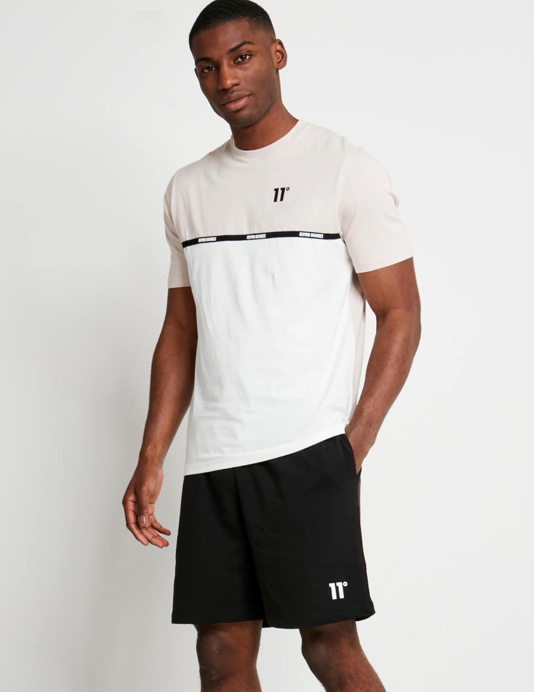 Camiseta 11 DEGREES CUT & SEW TAPED - Coconut / Stone