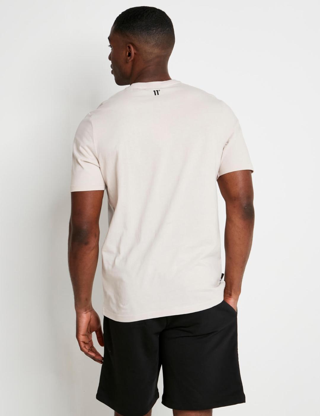 Camiseta 11 DEGREES CUT & SEW TAPED - Coconut / Stone