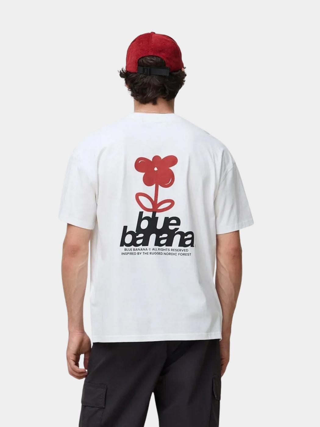 Camiseta BLUE BANANA FLOWER - White