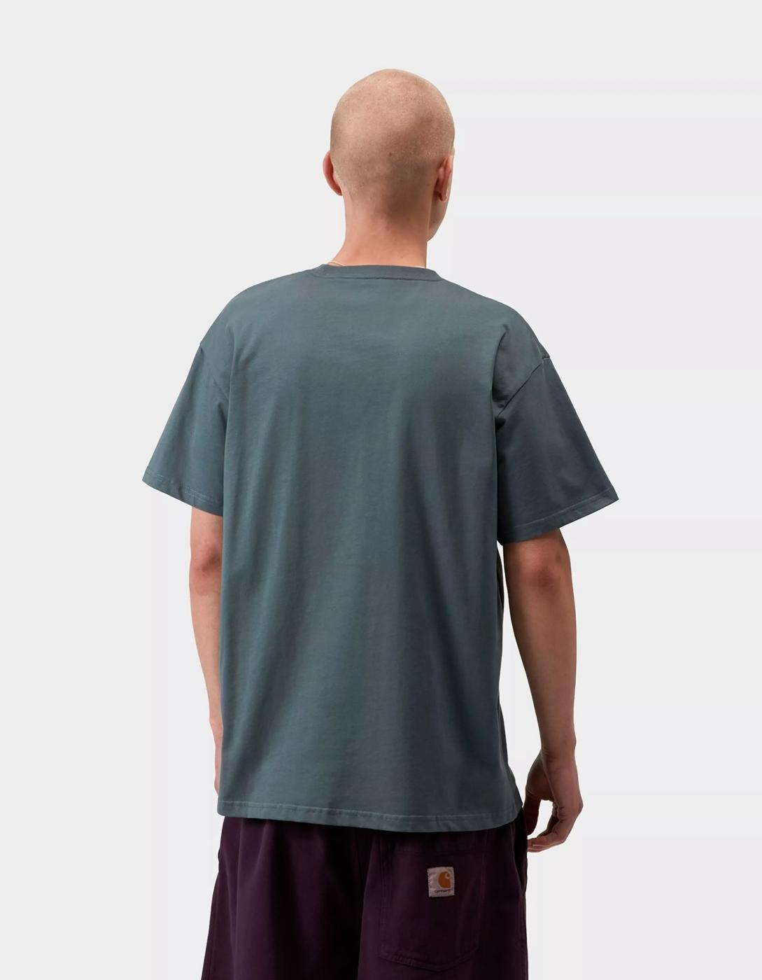 Camiseta CARHARTT WIP CHASE - Cozy Blue / Gold