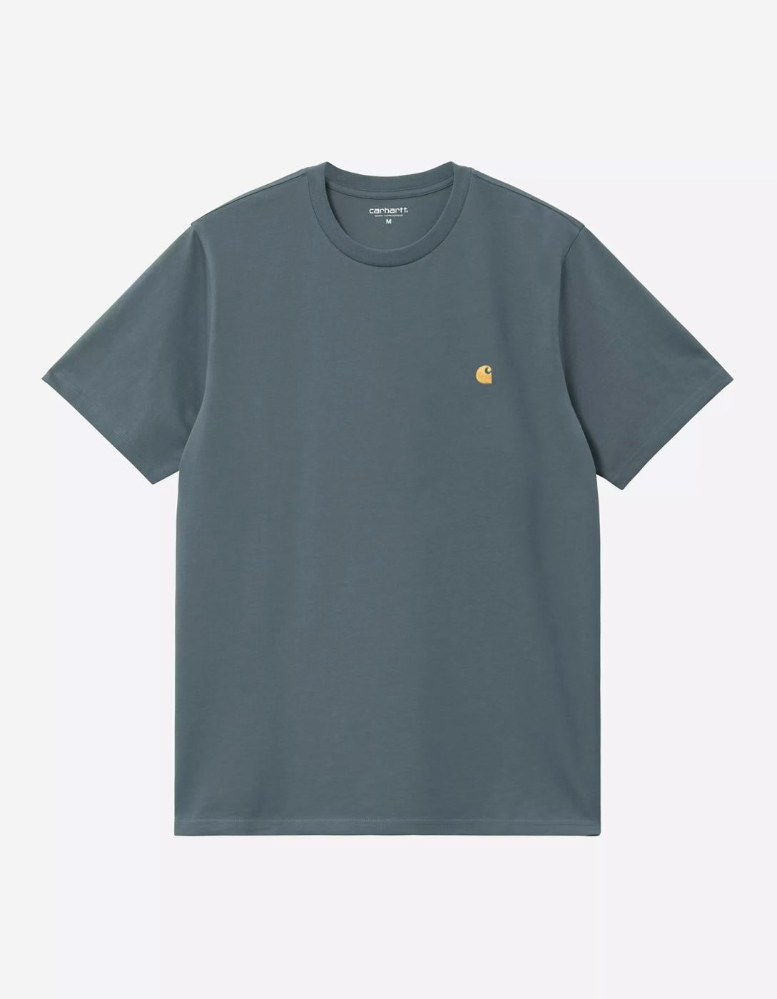 Camiseta CARHARTT WIP CHASE - Cozy Blue / Gold