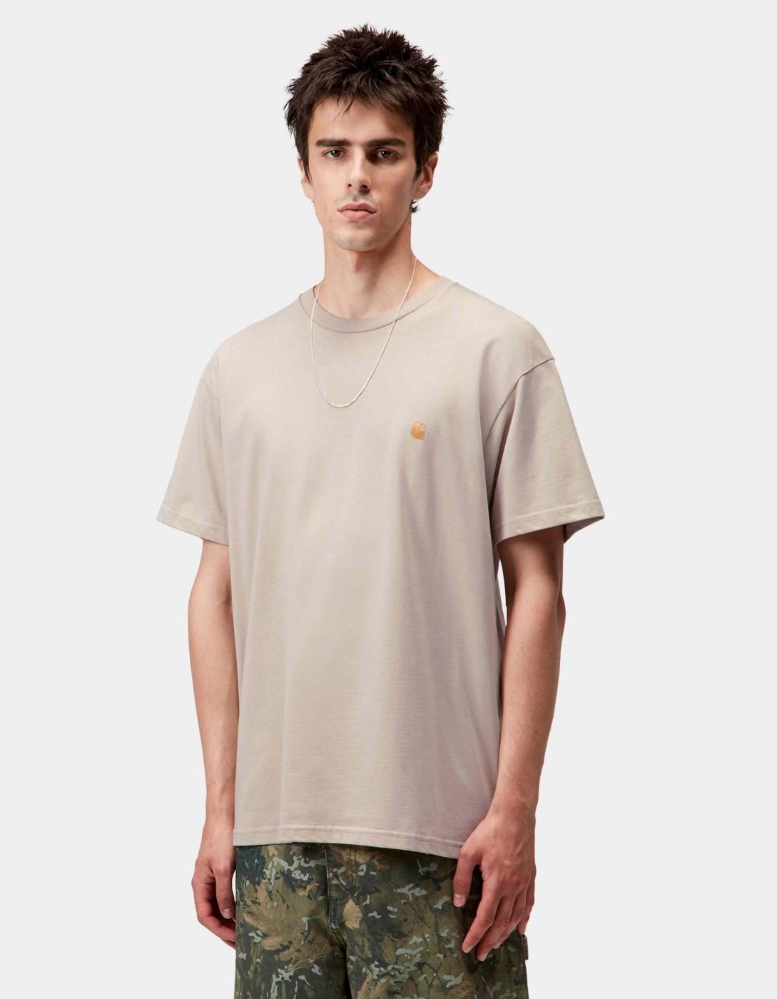 Camiseta CARHARTT WIP CHASE - Fleur De Sel / Gold