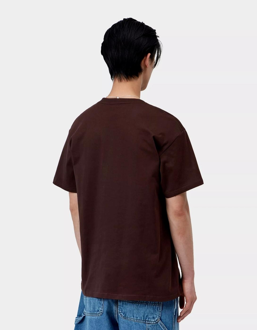 Camiseta CARHARTT WIP CHASE - Palisander / Gold