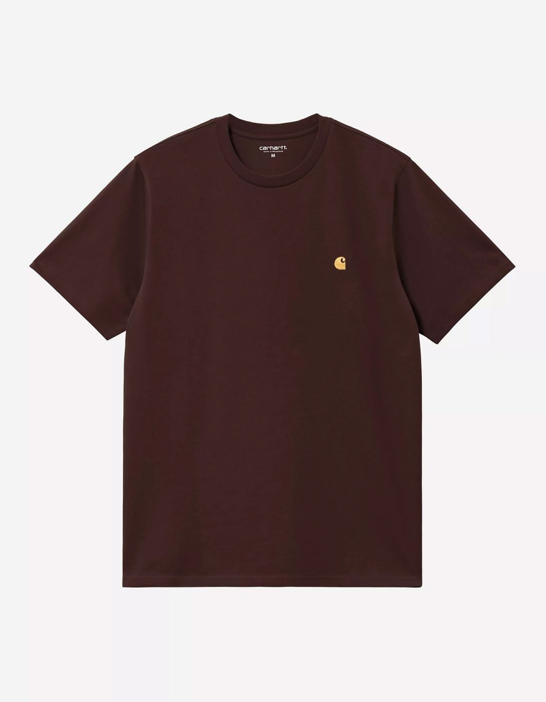 Camiseta CARHARTT WIP CHASE - Palisander / Gold
