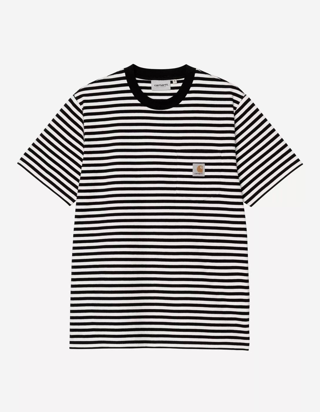 Camiseta CARHARTT WIP EZRA POCKET - Black / Wax