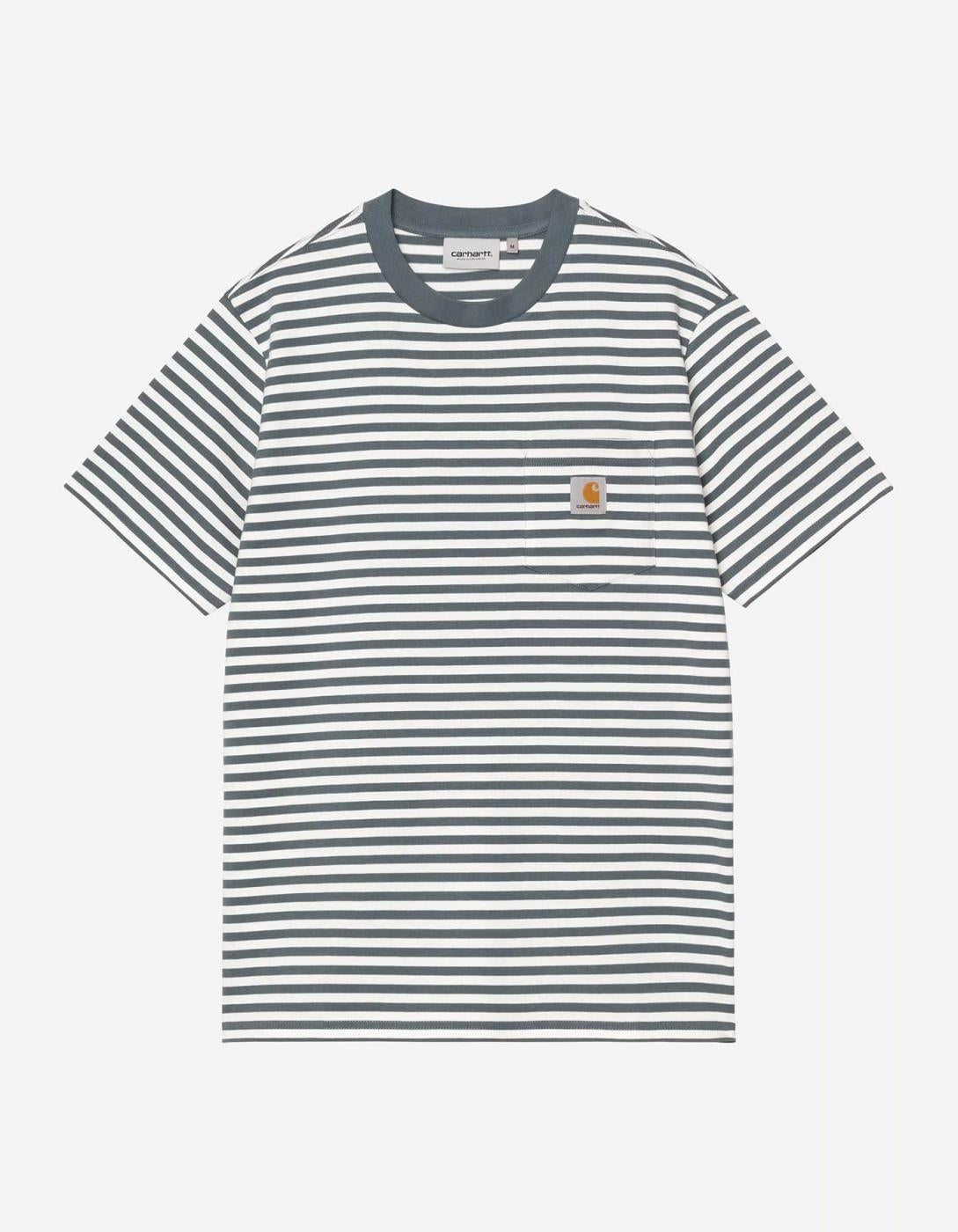 Camiseta CARHARTT WIP EZRA POCKET - Cozy Blue / Wax