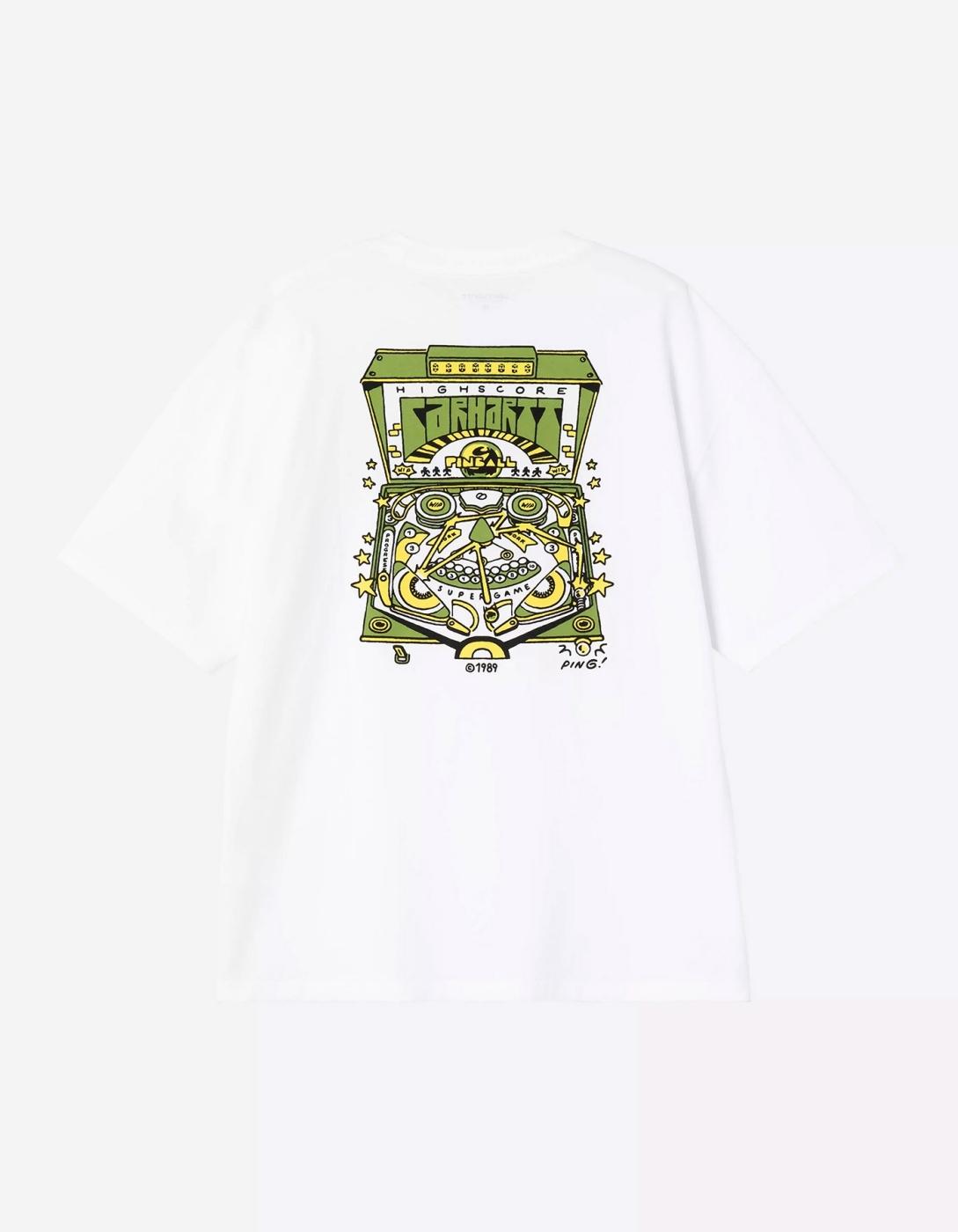Camiseta CARHARTT WIP PINBALL - White