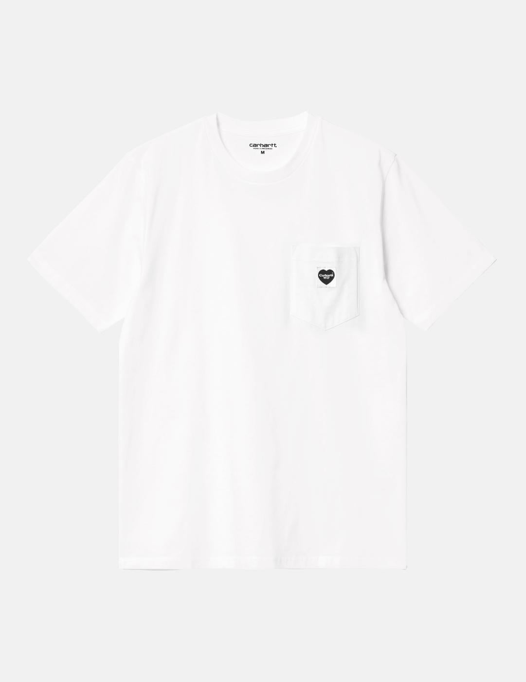 Camiseta CARHARTT WIP POCKET HEART - White / Black