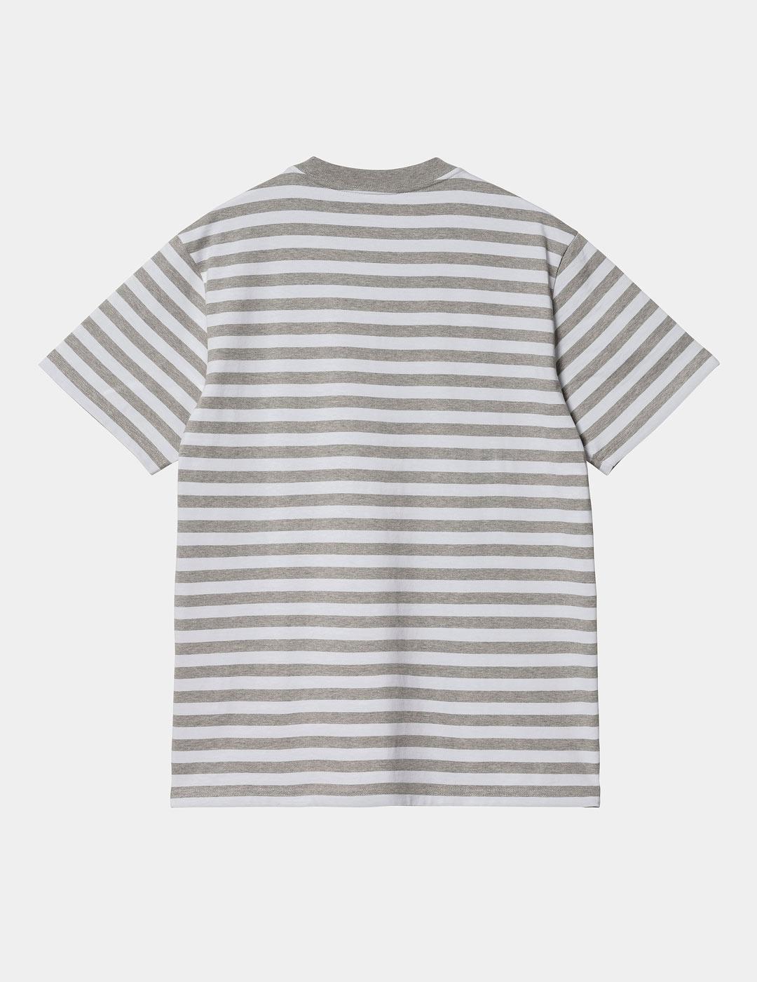 Camiseta CARHARTT WIP  SCOTTY POCKET - Grey Heather / White