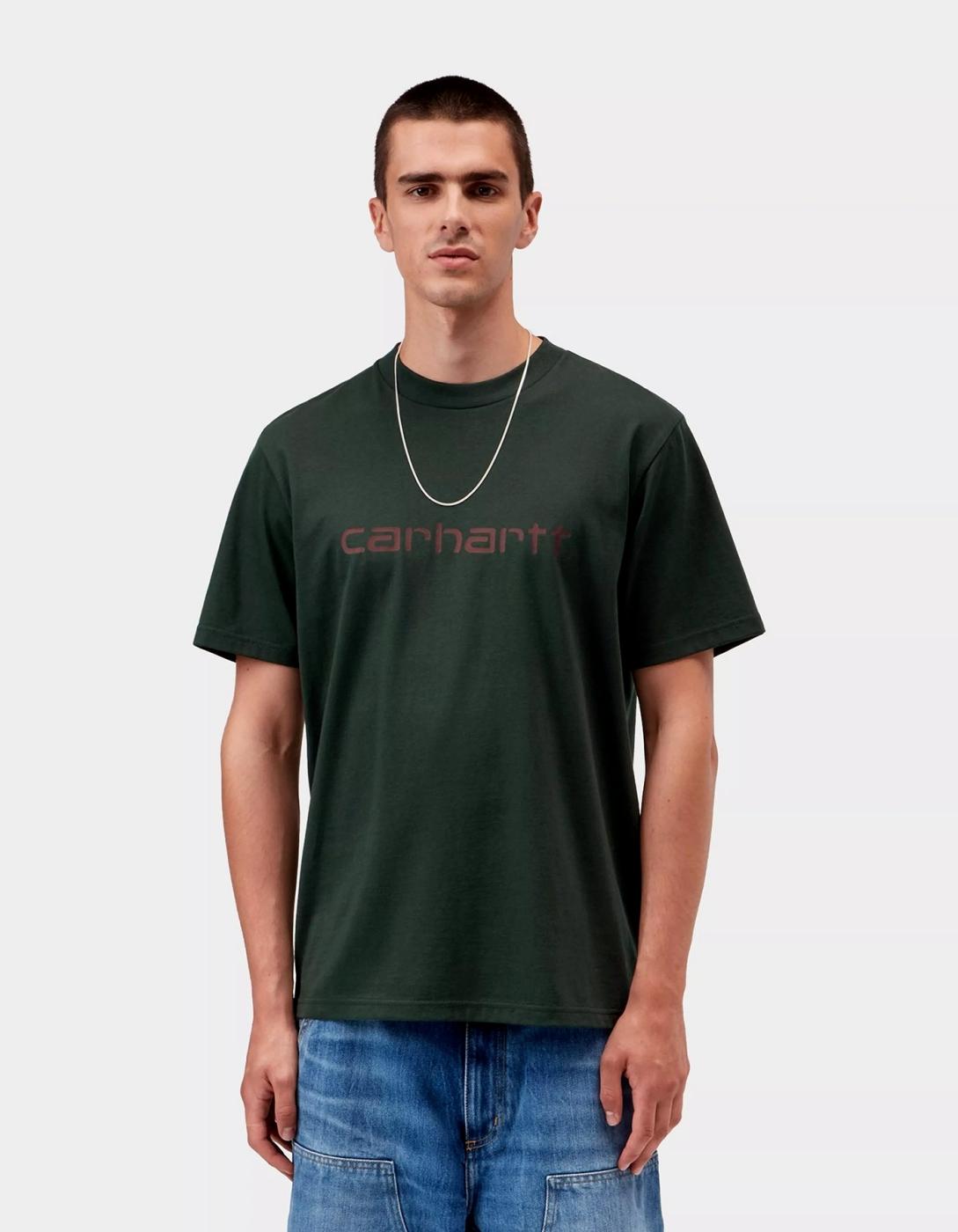 Camiseta CARHARTT WIP SCRIPT - Dark Scarab / Palisander