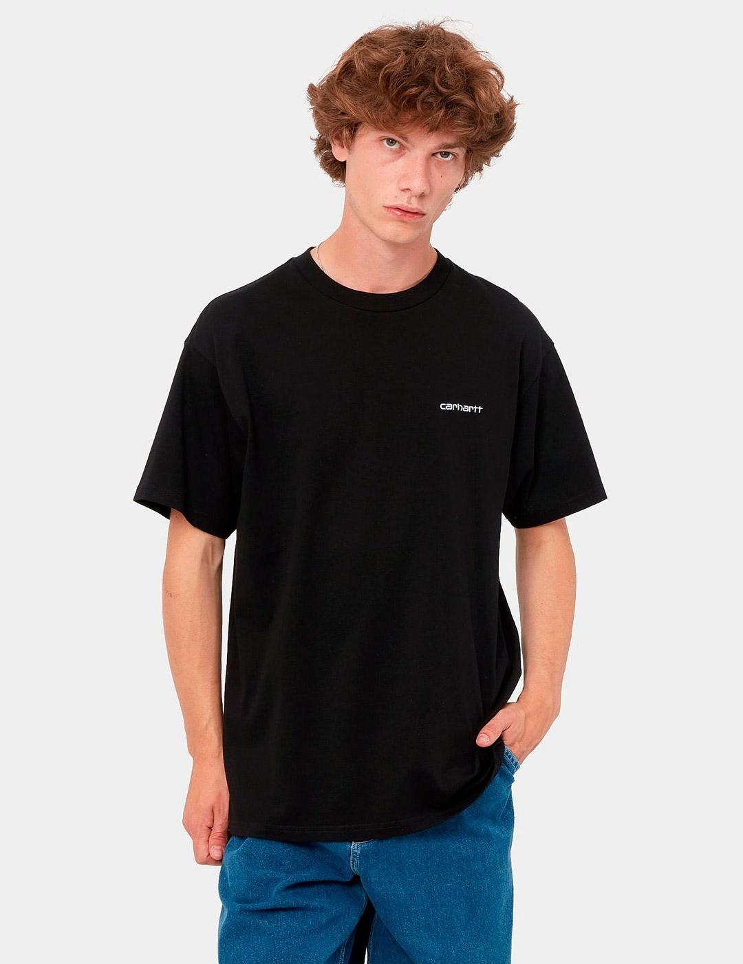 Camiseta CARHARTT WIP SCRIPT EMBROIDERY - Black / White