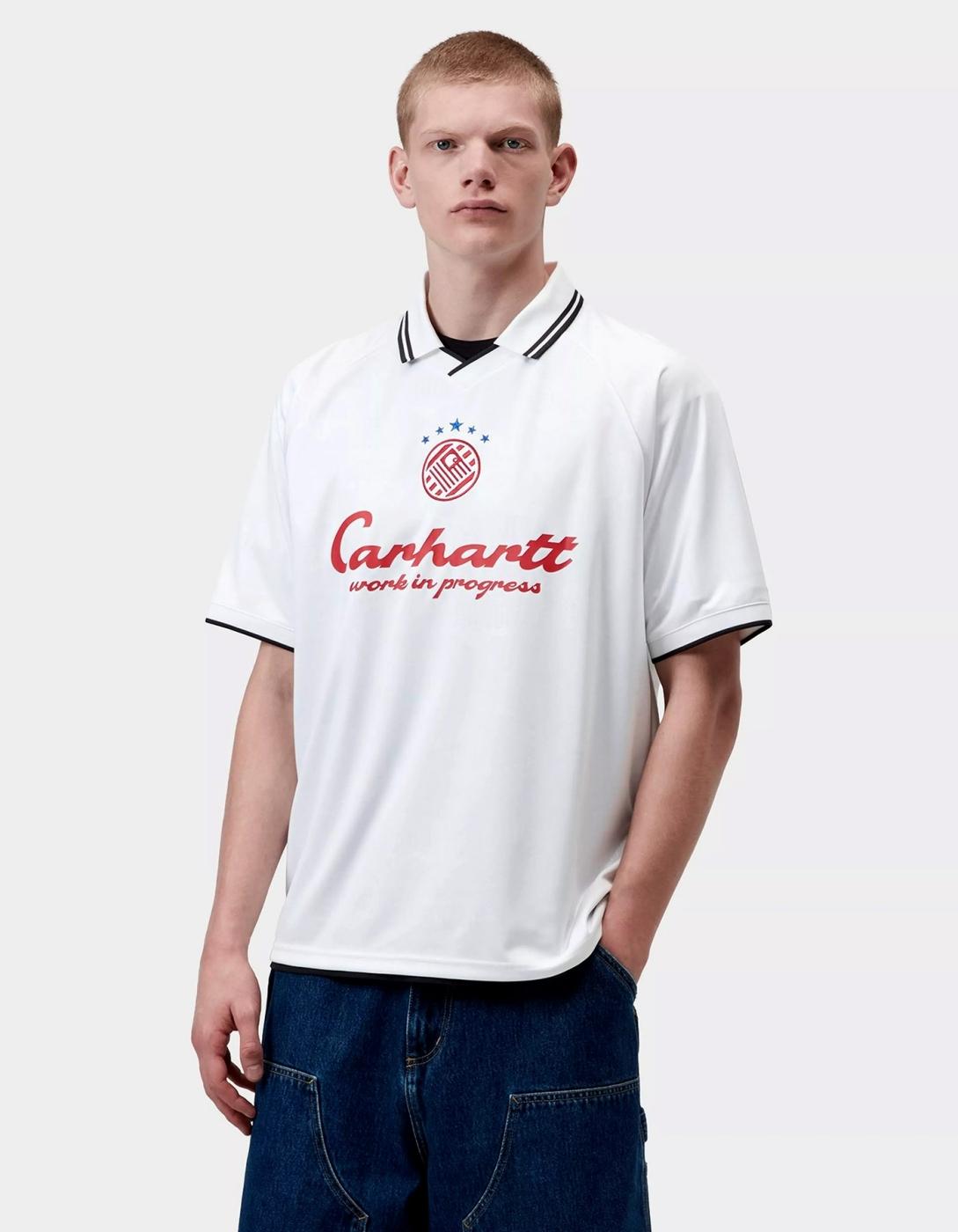 Camiseta CARHARTT WIP TERRACE FOOTBALL - White