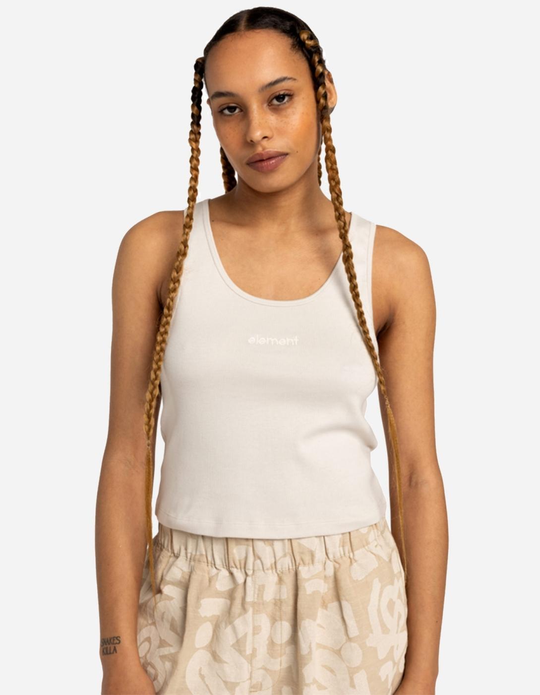 Camiseta ELEMENT LOWCASE CROP - Crystal Gray