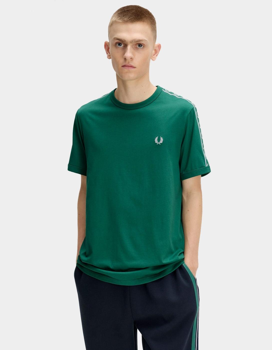 Camiseta FRED PERRY CONTRAST TAPE RINGER - Sport Green