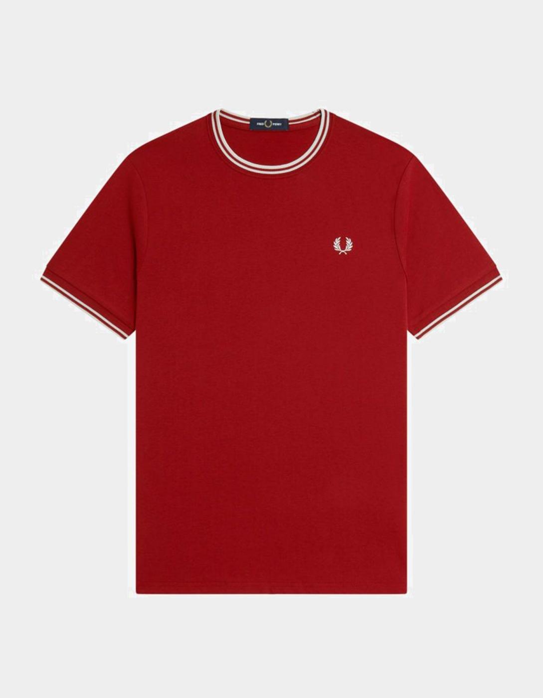Camiseta FRED PERRY M1588 - Burnt Red/Snow White