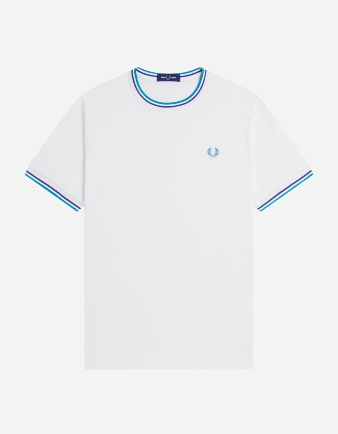 Camiseta FRED PERRY M1588 - Light Ice/Ace Blue/Navy