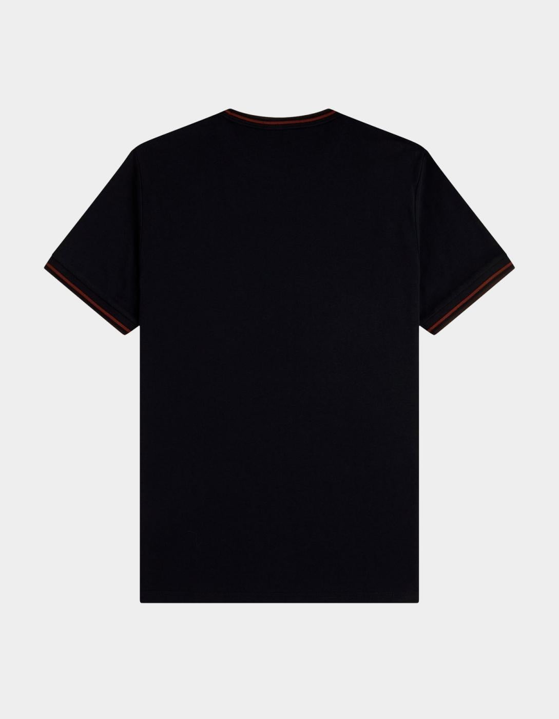 Camiseta FRED PERRY M1588 - Navy/Brandy/Rich Brown