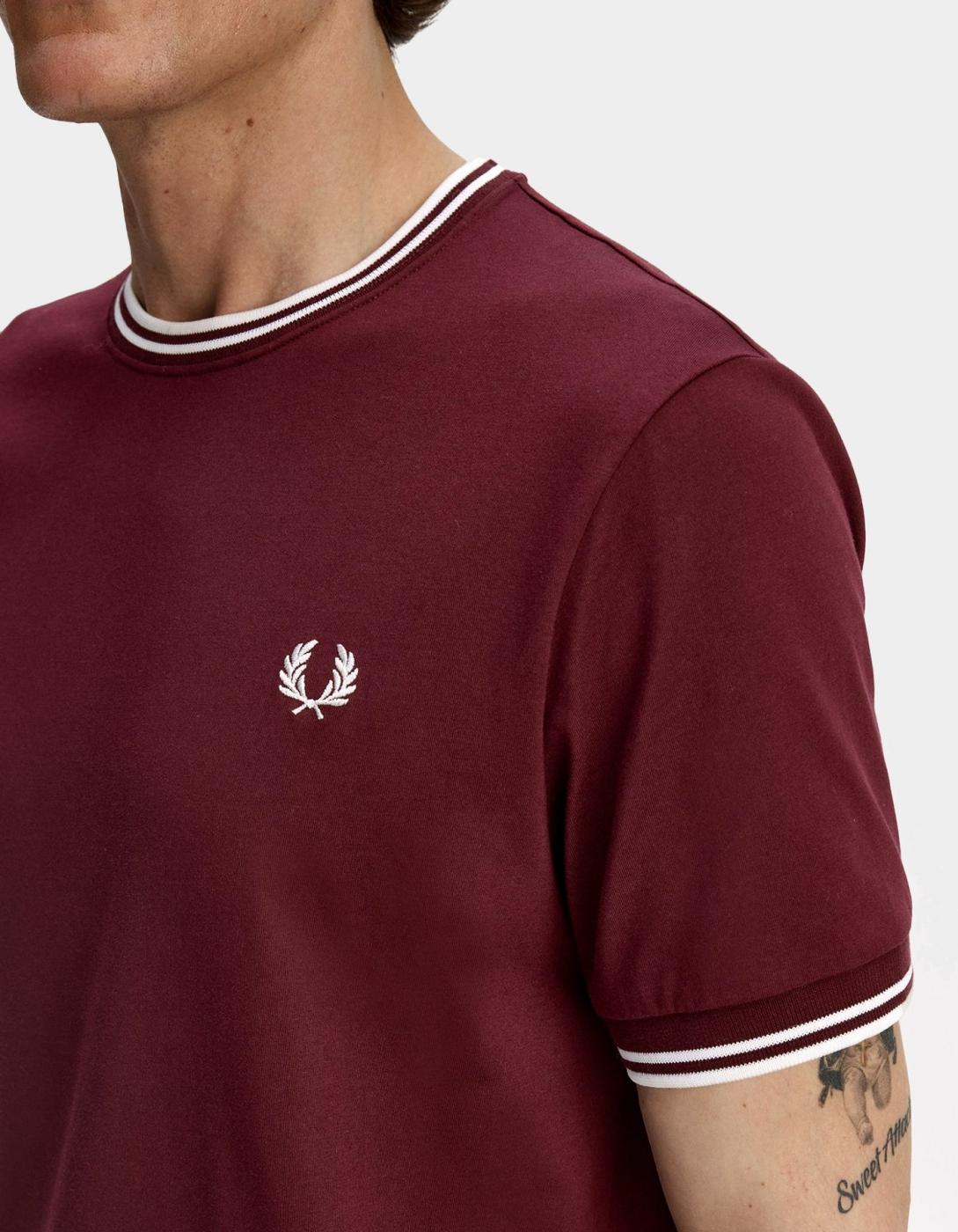 Camiseta FRED PERRY M1588 - Oxblood/Ecru