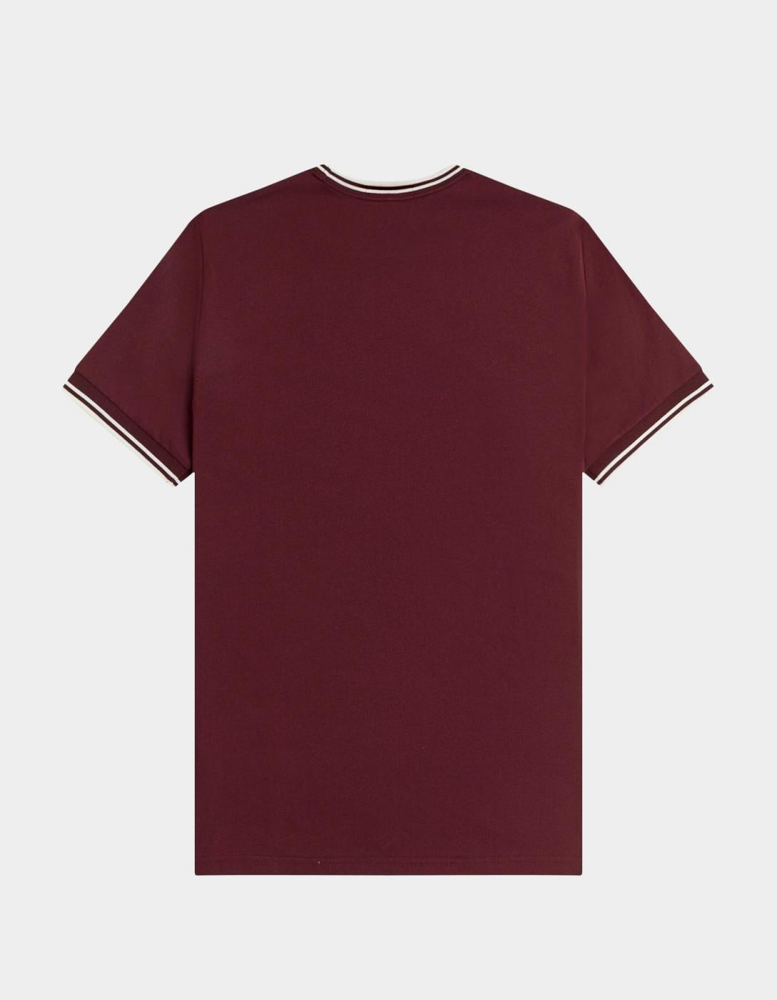 Camiseta FRED PERRY M1588 - Oxblood/Ecru