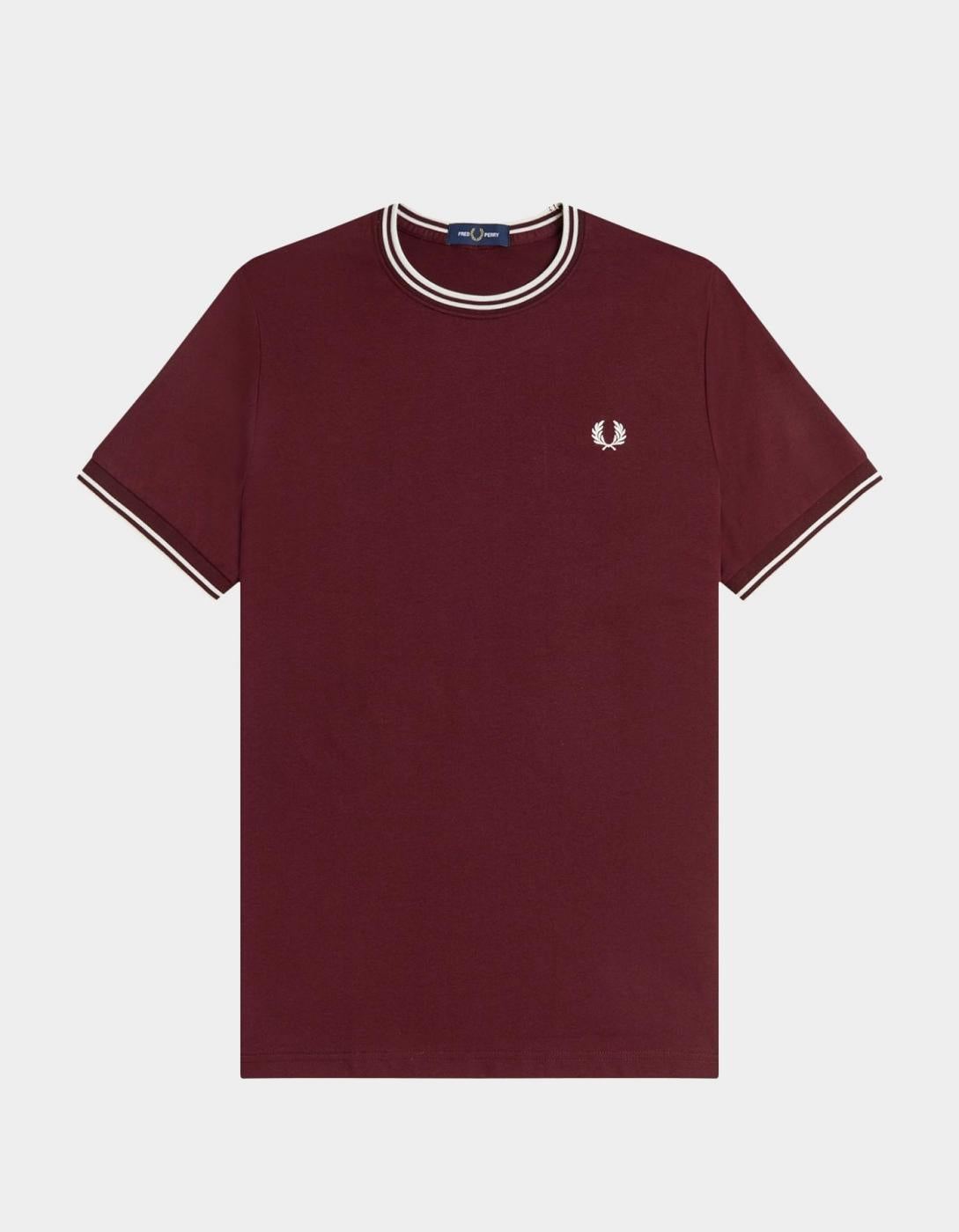 Camiseta FRED PERRY M1588 - Oxblood/Ecru