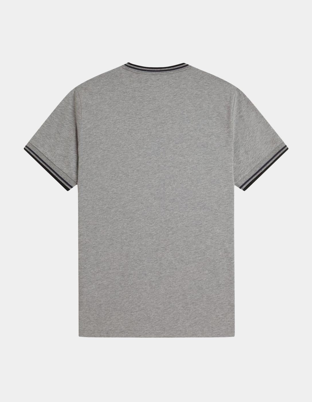 Camiseta FRED PERRY M1588 - Steel Marl/Dark Airforce/Black